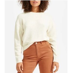 Everlane Wool Blend Sweater Size Large Cream Crewneck
